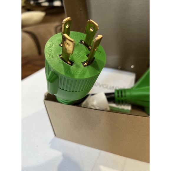 13 Inch 30 Amp to 50 Amp RV Generator Adapter Cord, 4-Prong L14-30P Locking Male - Picture 2 of 4